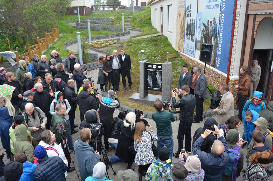 The family of Neil Armstrong taking part in the Húsavík Explorers Festival