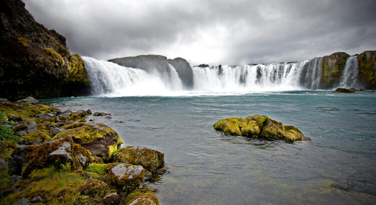 Waterfall of the gods in Iceland